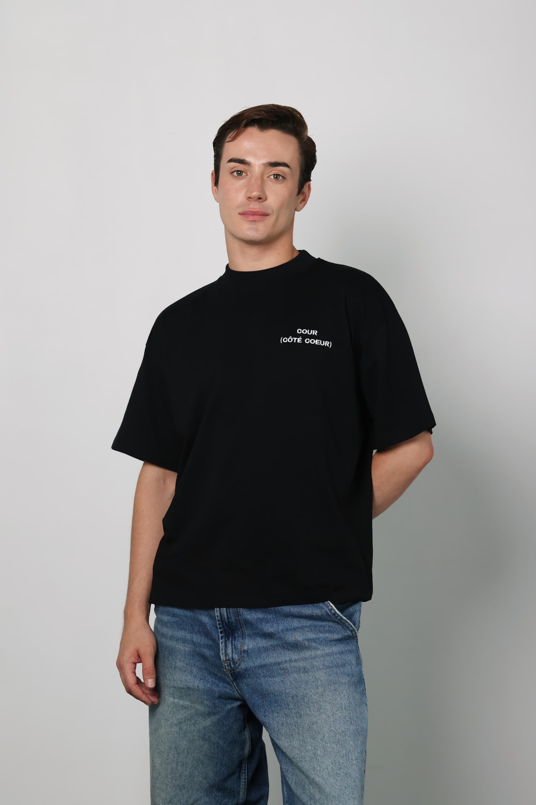 T-shirt COUR (CÔTÉ COEUR) - Noir