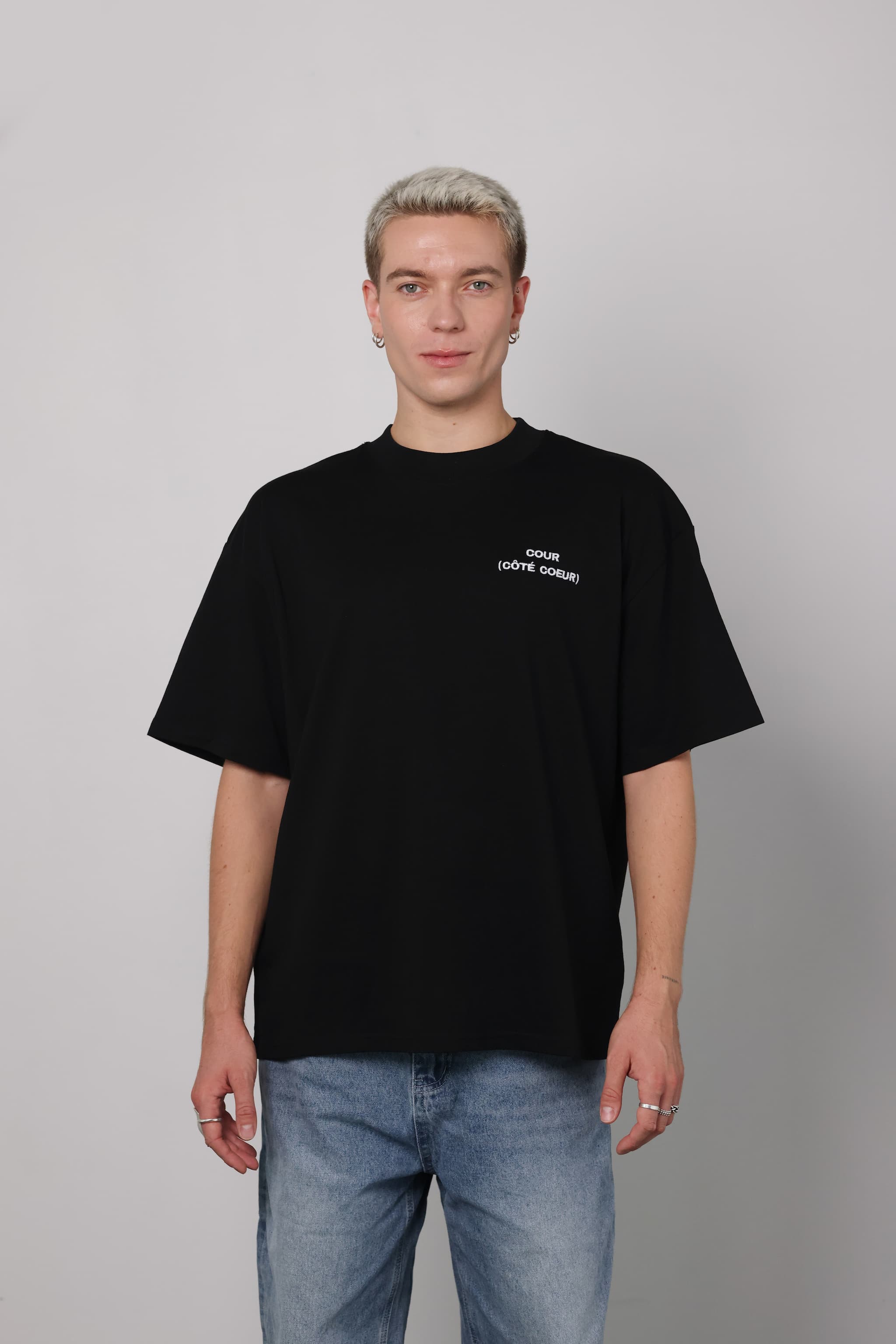 T-shirt COUR (CÔTÉ COEUR) - Noir