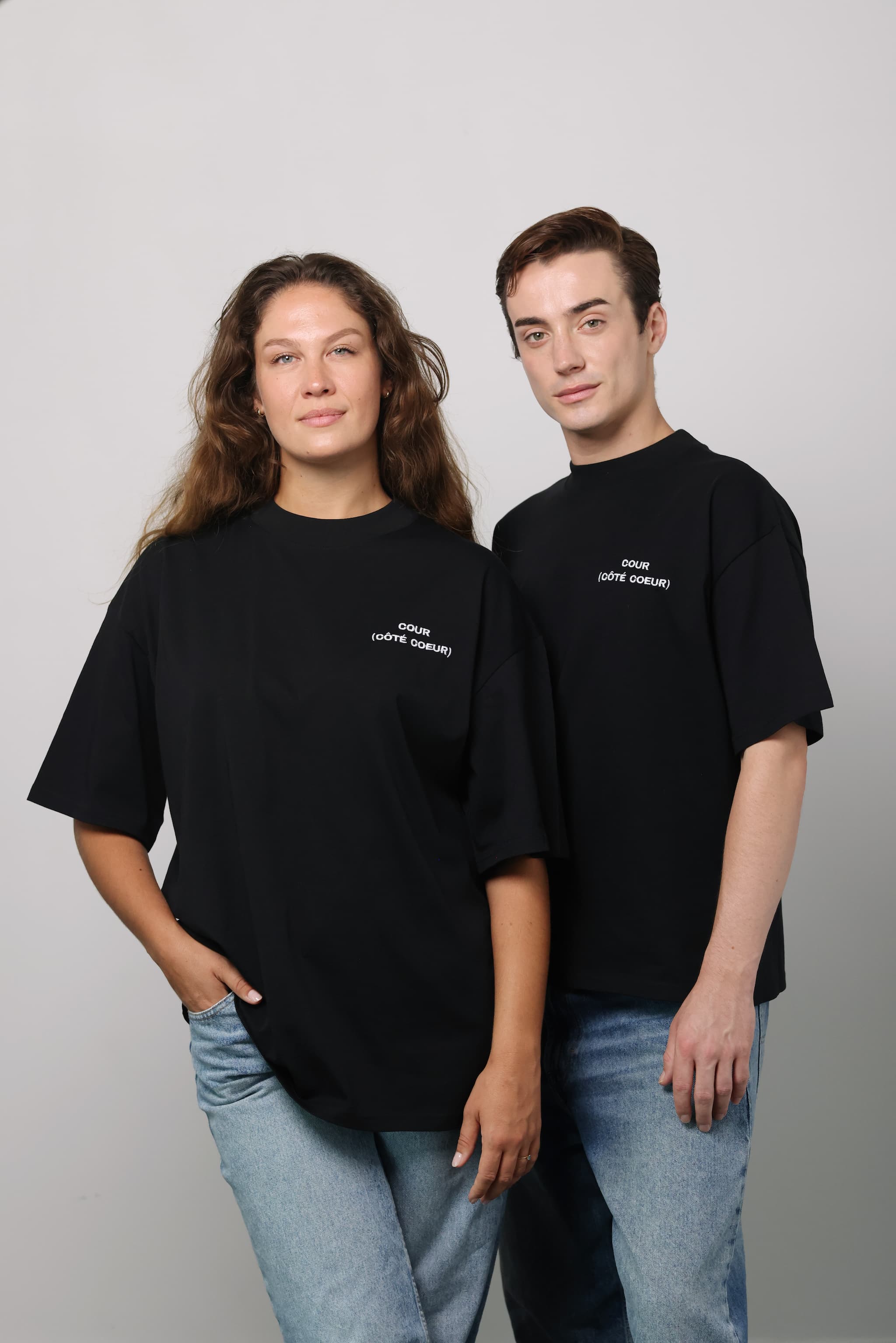 T-shirt COUR (CÔTÉ COEUR) - Noir