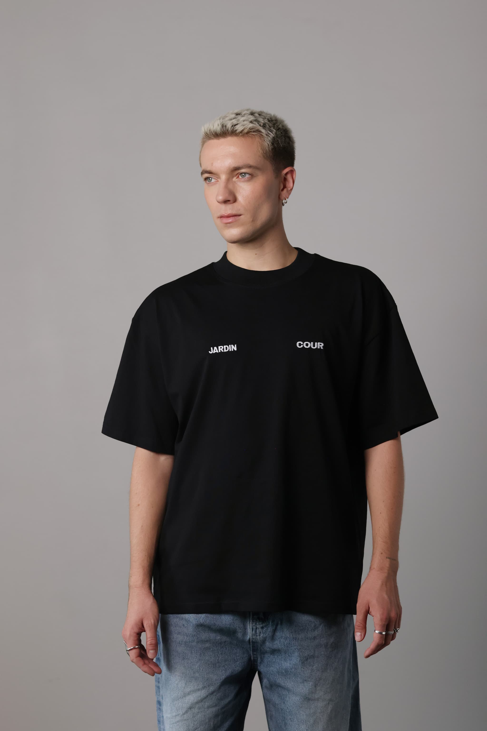 T-shirt JARDIN COUR - Noir