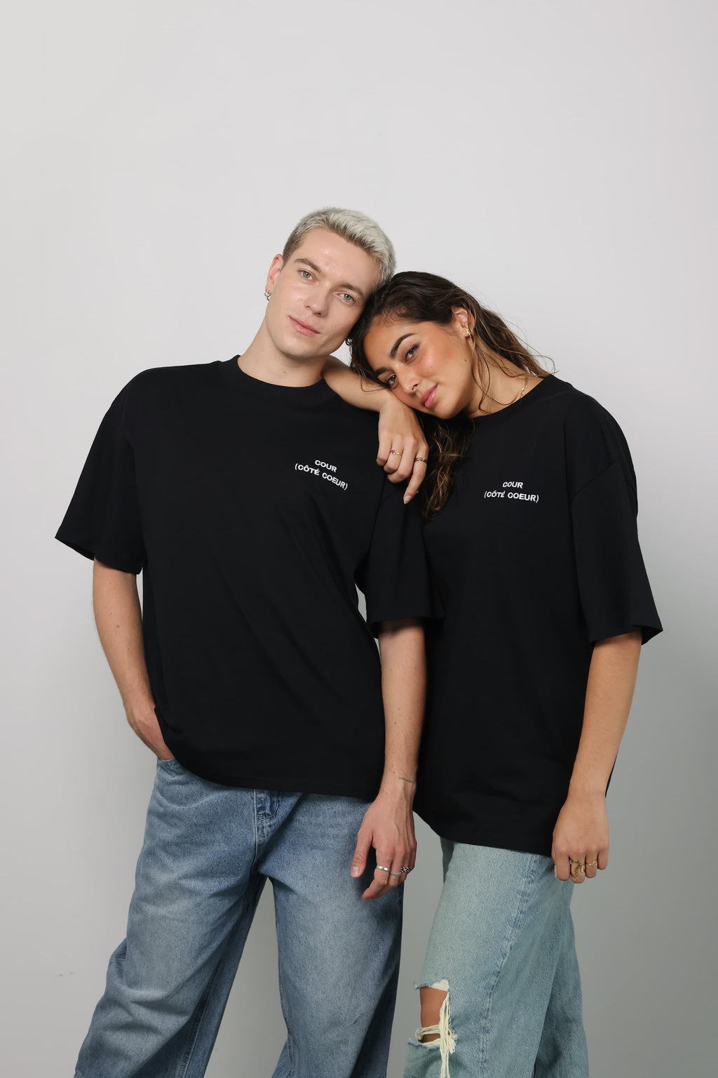 T-shirt COUR (CÔTÉ COEUR) - Noir