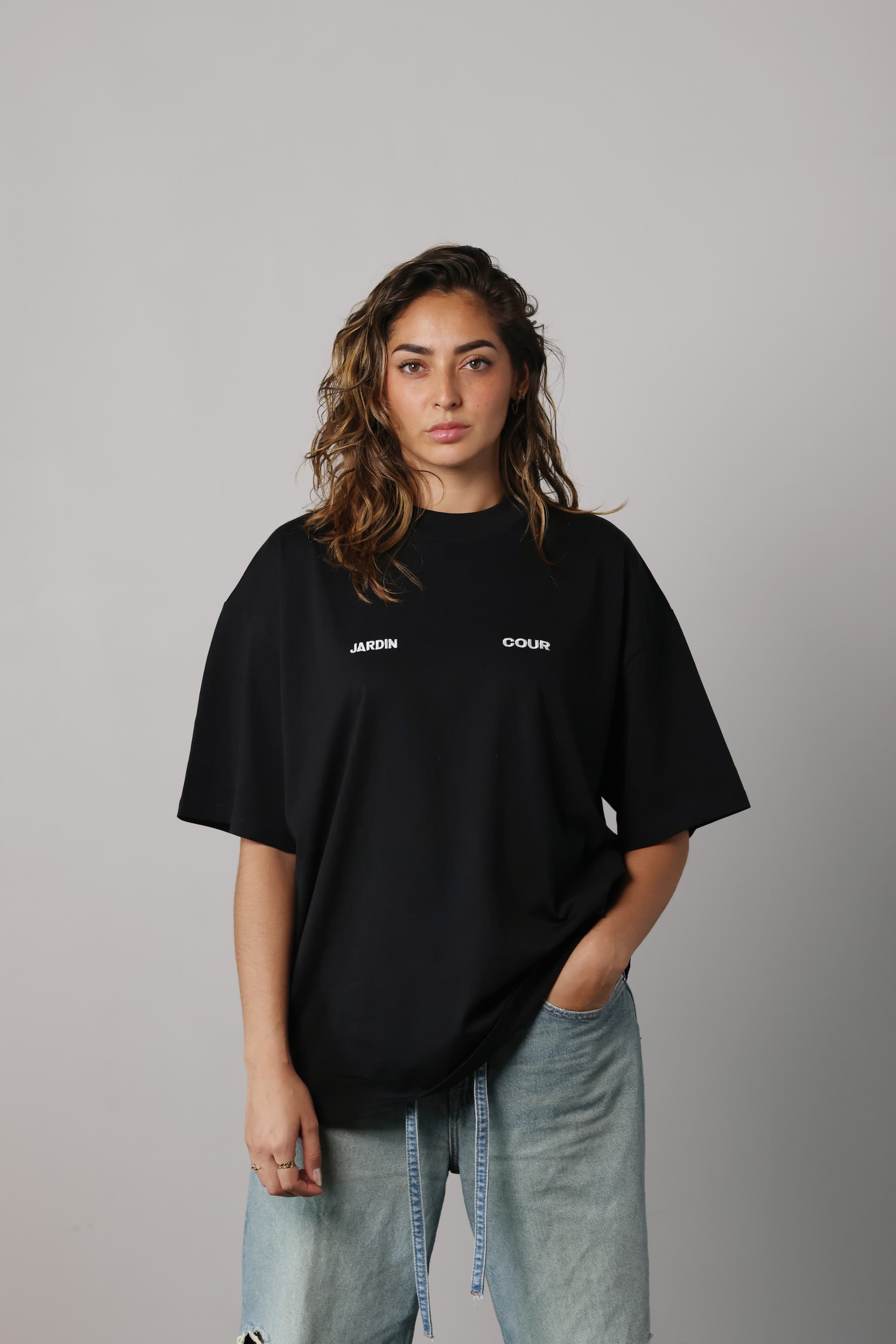 T-shirt JARDIN COUR - Noir